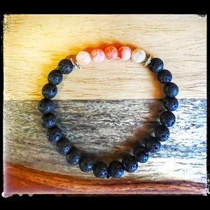 Lava Rock Bracelet, Yoga Bracelet, Essential Oil Bracelet